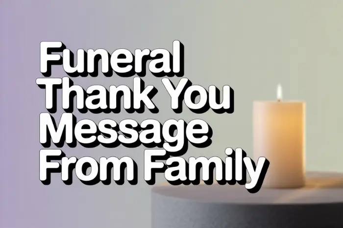 Funeral Thank You Message from Family: Heartfelt Examples and Tips