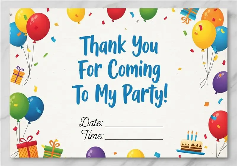 Thank You for Coming to My Party – Heartfelt Messages and Quotes