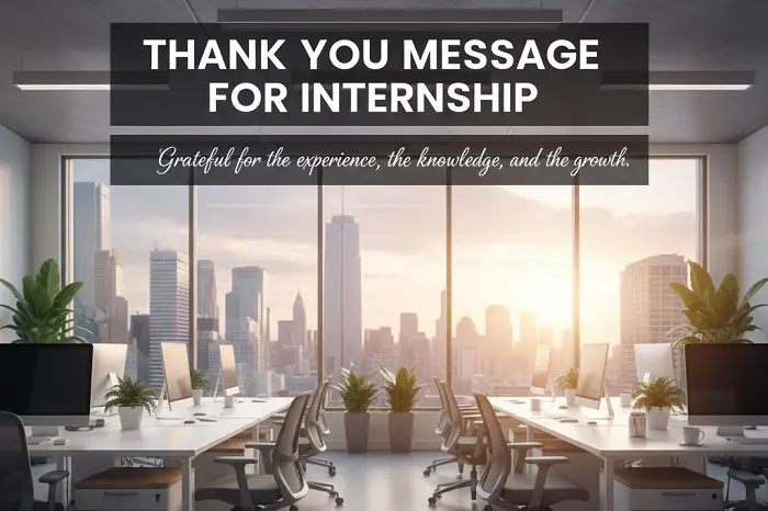 Thoughtful Thank You Message for Internship Experience