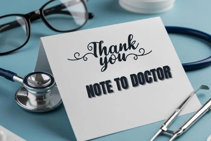 Thank You Note to Doctor for Care and Support