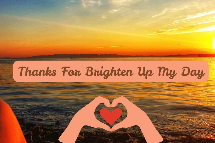 Thanks For Brighten Up My Day Quotes & Messages
